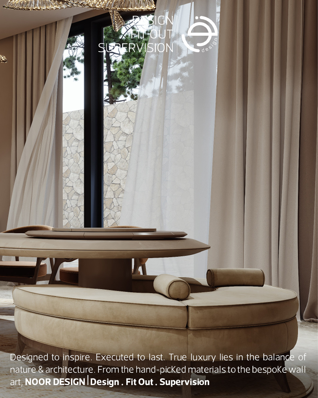 في نور للتصميم، نؤمن بأن الفخامة الحقيقية تكمن في التناغم بين الطبيعة والتصميم. بدايةً من اختيار أرقى الخامات إلى اللوحات الجدارية المصممة خصيصاً، وصولاً إلى أدق التفاصيل الفنية ⁠
نهتم بكل تفصيله للتميز في كل زاوية⁠
.⁠
صمم ونفذ مساحتك معنا⁠
اتصل أو واتس آب على⁠
📞💬00971502947319⁠
⁠
تصميم | تنفيذ | اشراف⁠⁠
#نور_للتصميم⁠
#noordesign_int⁠
.⁠
#interiordesign #decor #diningroom #villadesign⁠ ⁠
#غرفة_جلوس #تصميم_داخلي #ديكور #غرفة_طعام⁠